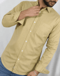 Premium Olive Green Cotton Shirt Full Sleeve - Black Rose Point