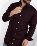 Men coffe  Formal Shirt by Black Rose Point