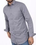 Mens Greyish Purple Formal Shirt by Black Rose Point
