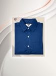 Mens Petrol Blue Formal Shirt by Black Rose Point