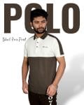 Men's Premium China Polo T-Shirt - Pink & White Color Block